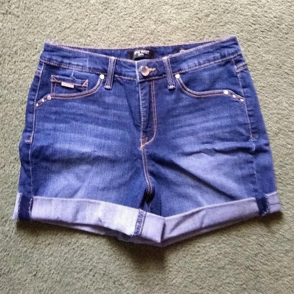 Cuffed Jean Shorts